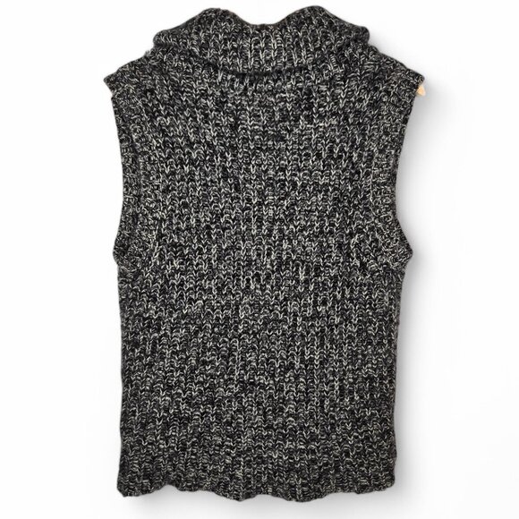 Eileen Fisher Yak and Merino Wool Chunky Sweater Vest Women's Full Zip Cowl M - Picture 2 of 5